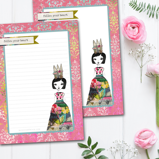 Follow Your Heart Letter Writing Paper
