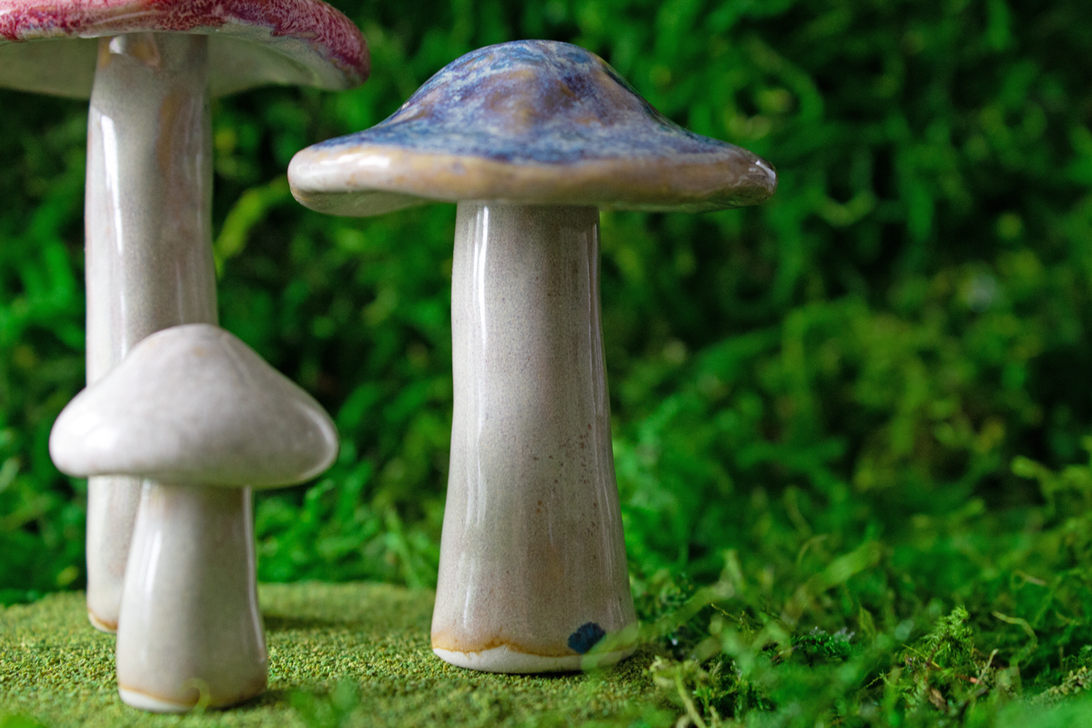 Handmade Stoneware Mushroom Set 2